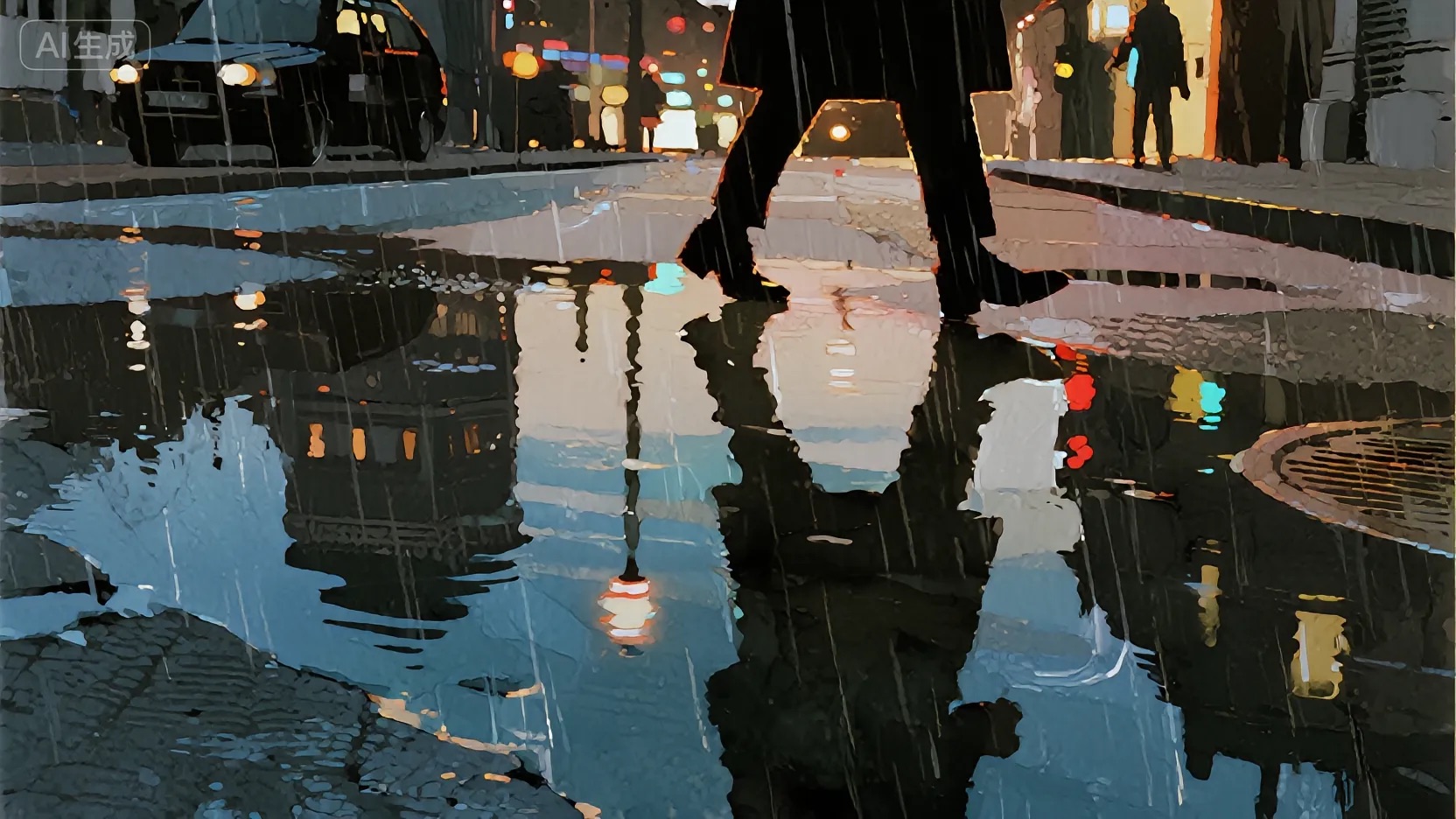 雨夜倒影